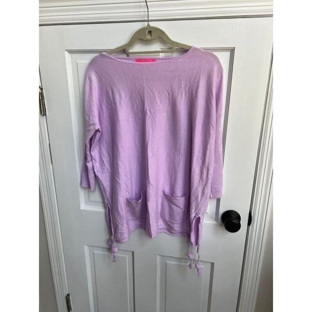Lilly Pulitzer Elba Lilac Freesi TasseledPullover Sweater XS